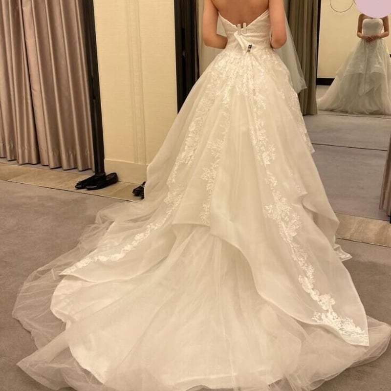 高品質！ ラッフルフリル 背中見せ 繊細レース ハンドメイド ソフト  