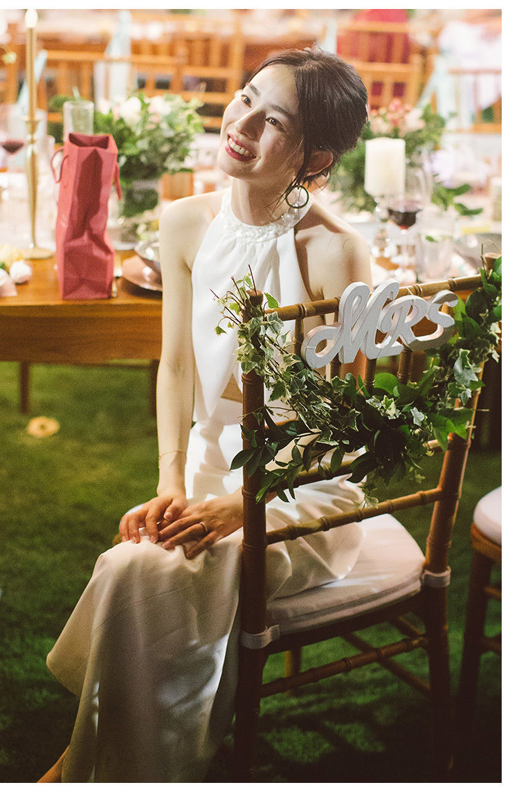 ツーピースサテンドレス ホワイト ツーピースサテンドレス | Miharu shop美晴ドレスショップ