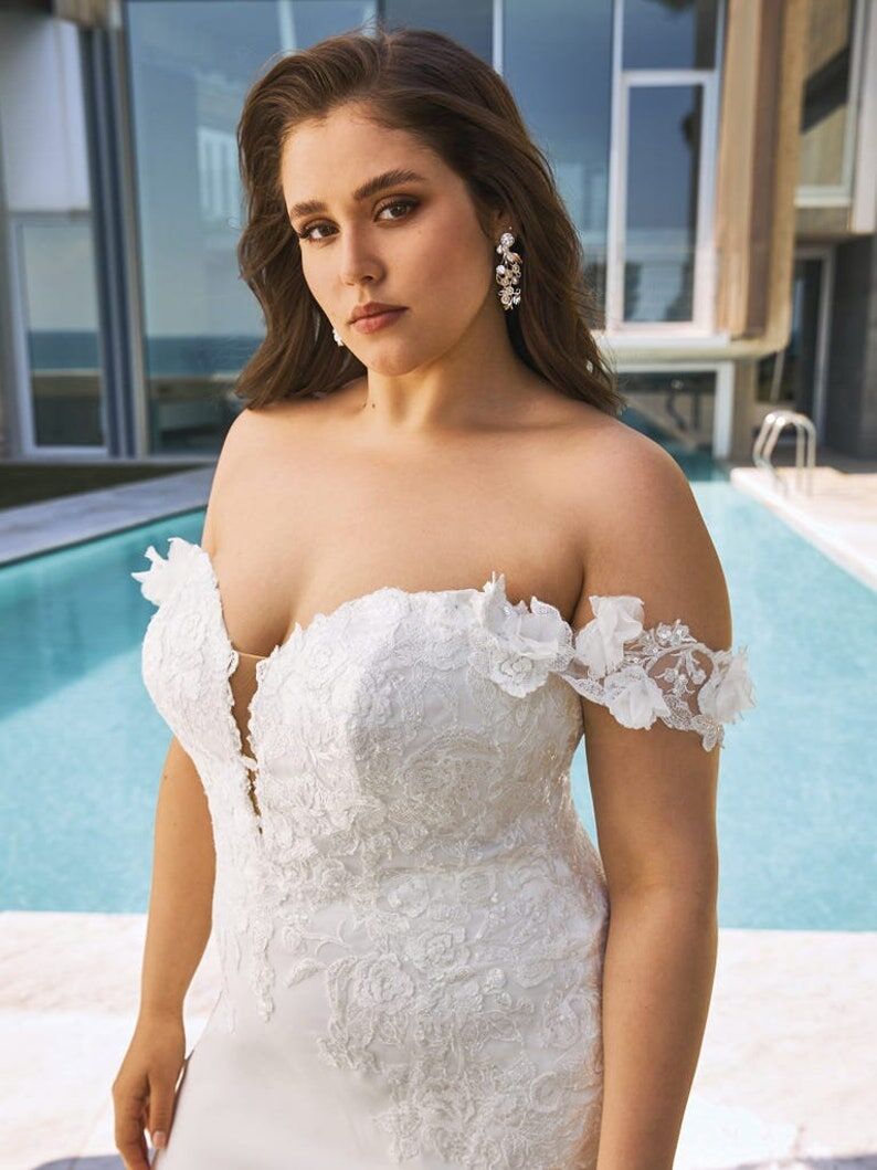 オフショルダー ベアトップ パーティードレス 細見えシルエット 披露宴  