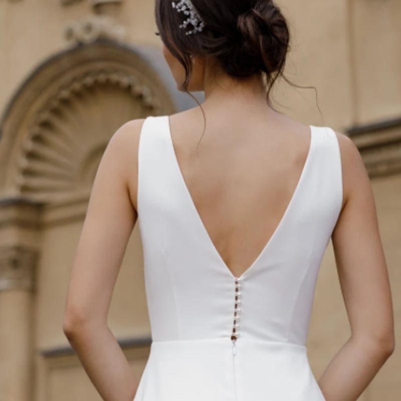 雅やか ウエディングドレス 高級イタリアサテン ソフトマーメイド