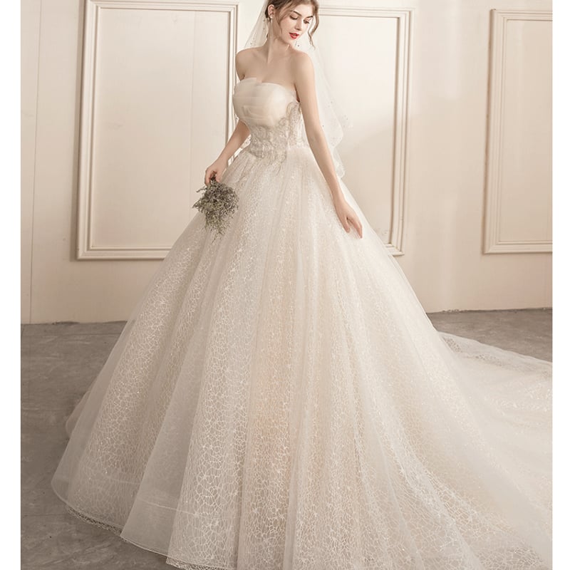 ウェディング　シャンパンカラー　オーバードレス 楽天市場】カラードレス シャンパン色 プリンセスラインドレス