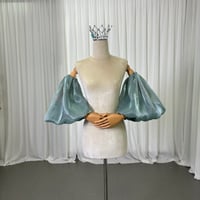 フレア袖 グリーン  色直し  花嫁 前撮り