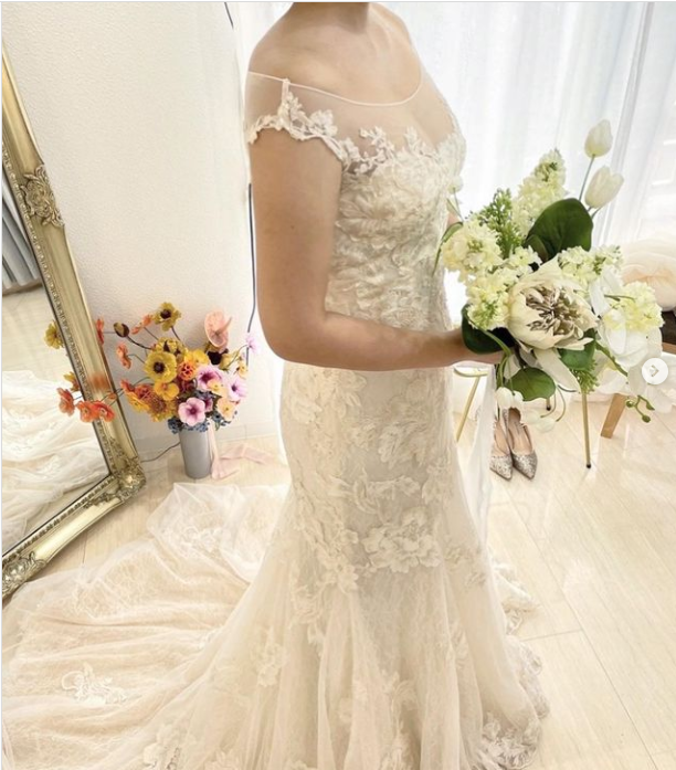 ♡美品♡FURNA ウエディングドレス レース XS org.jpg