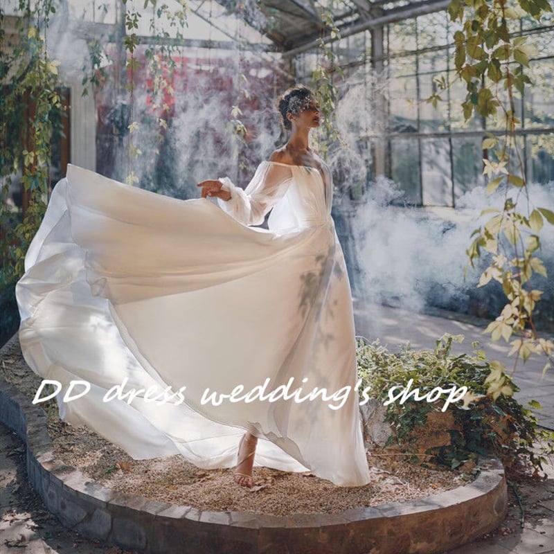 フランス風 ふんわりシフォン パーティードレス 披露宴/挙式 前撮り  