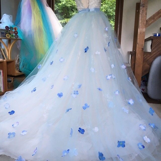 大幅値引き！ ウエディングオーバードレス上下・バックリボン