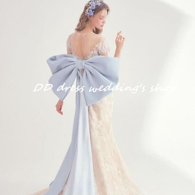 人気上昇 ウエディングドレス取り外し大きなリボン 可愛い 結婚 人気上昇 ウエディングドレス取り外し大きなリボン 可愛い 結婚