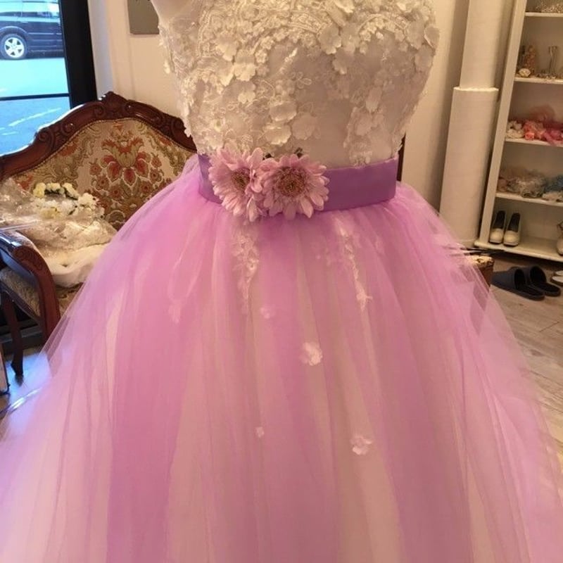 ウエディングドレス用オーバードレス オーバースカート期間限定リボン  