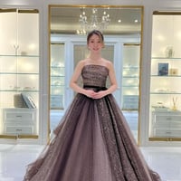 輝きな光彩を放つ カラードレス オーダーメイド 青のグラデーション  