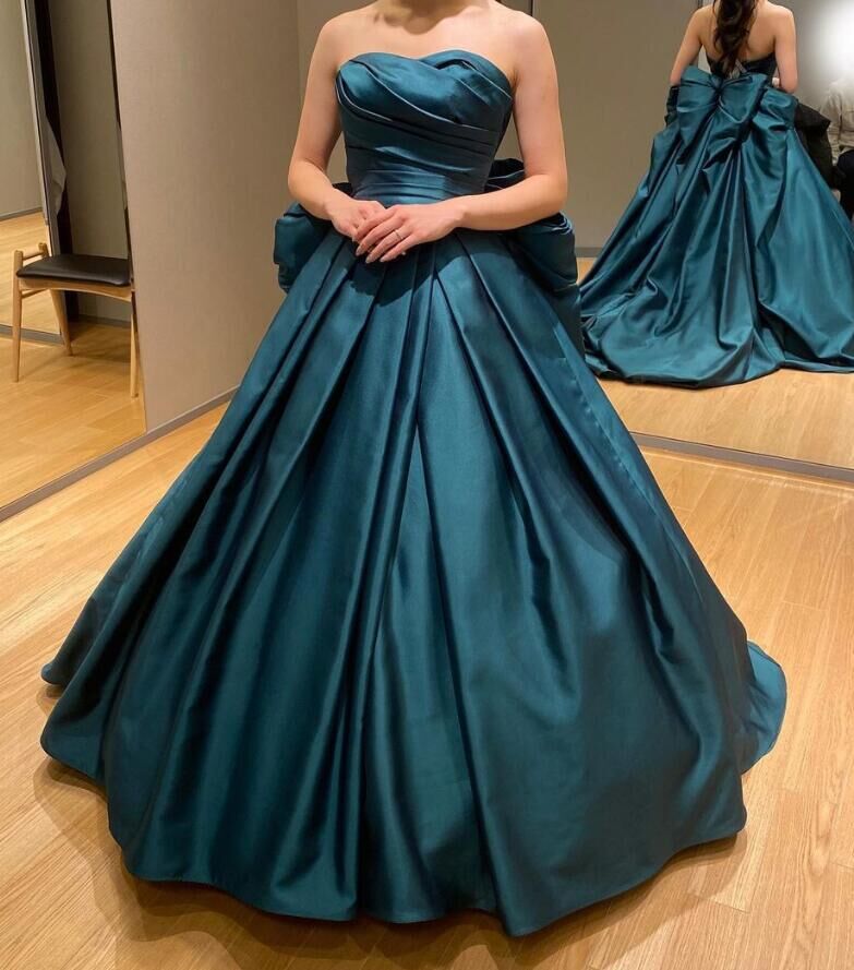 送料無料！人気上昇！カラードレス パーティードレス ベアトップ  