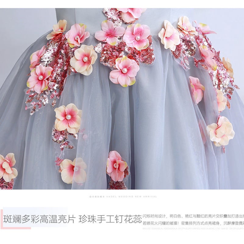 カラードレス 青/ブルー ロング 爽やかで優しいブルー 花嫁 カラードレス 青/ブルー ロング 爽やかで優しいブルー 花嫁