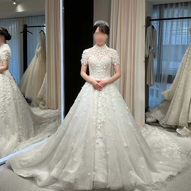 韓国キラキラドレス CW3364 韓国風 プリンセス キラキラ 豪華 ウェディングドレス