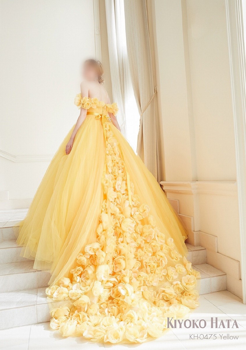 【値下げ】カラードレス 剛力彩芽 イエロー 9～13号 ヘッド アクセサリー付 値下げ】カラードレス 剛力彩芽 イエロー 9～13号 ヘッド