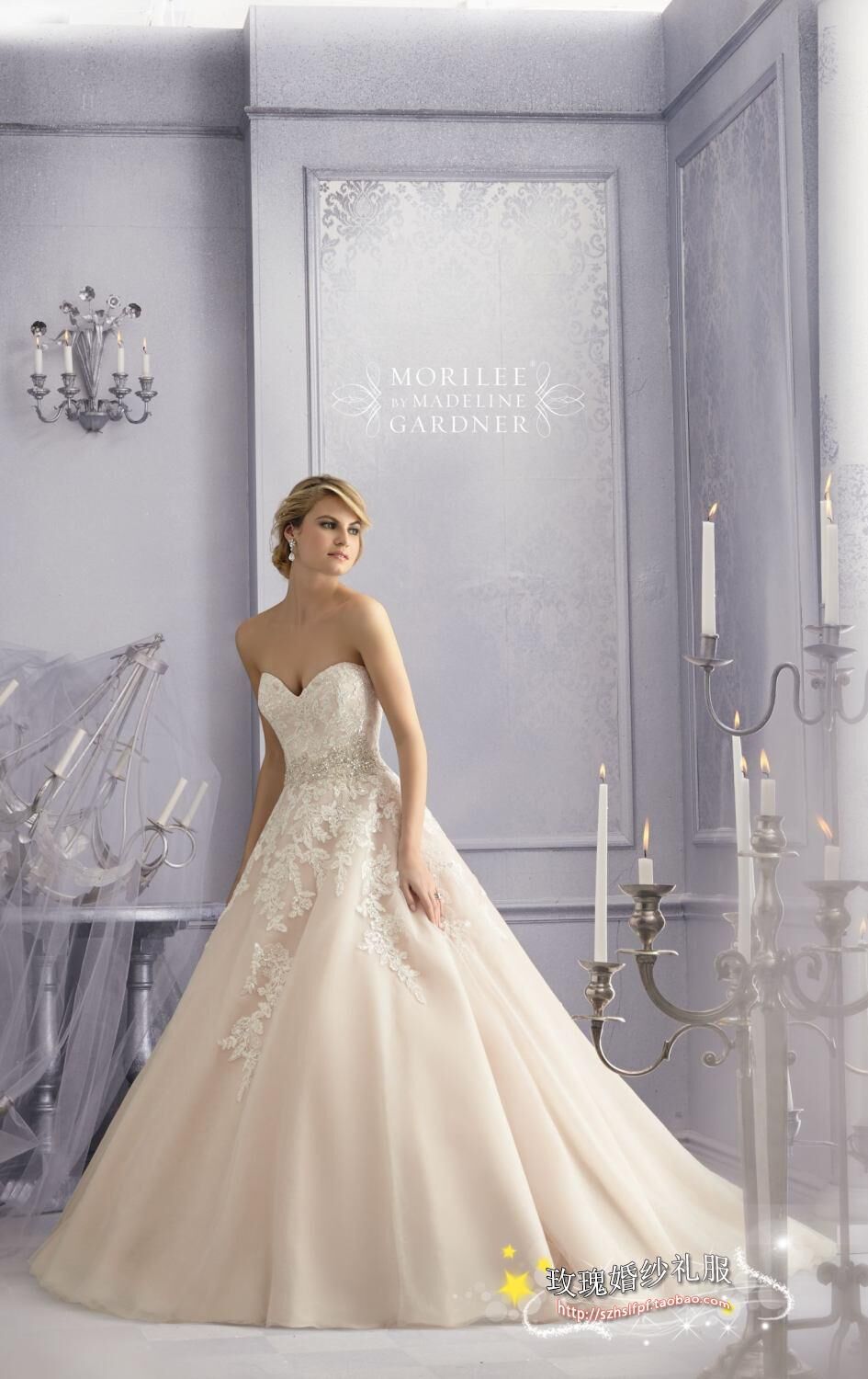 あおこ　MORILEE ウェディングドレス　マーメイド SALE【morilee】Aライン ウエディングドレス 7号 あおこ MORILEE