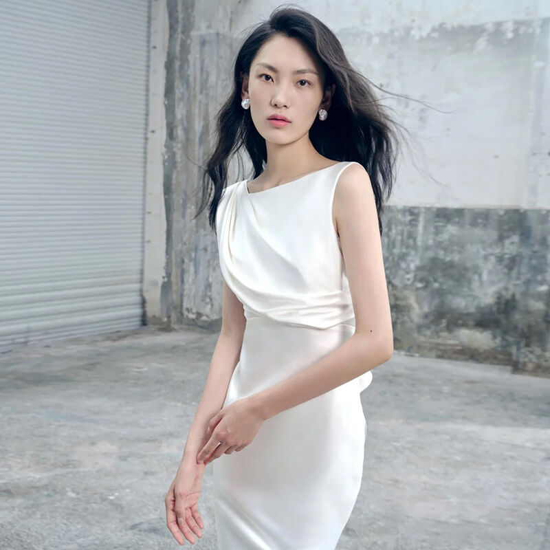 フランス風 ウエディングドレス マーメイドライン マーメイドライン  