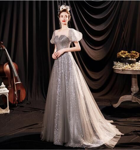 sisterjane シルバー パフスリーブ ドレス sisterjane シルバー パフスリーブ ドレス sisterjane シルバー