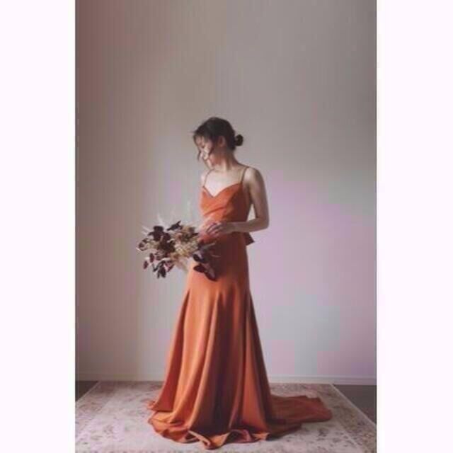 ウェディング　カラードレス　テラコッタ　前撮り　2次会　サイズXL fit=scale-down,w=1200
