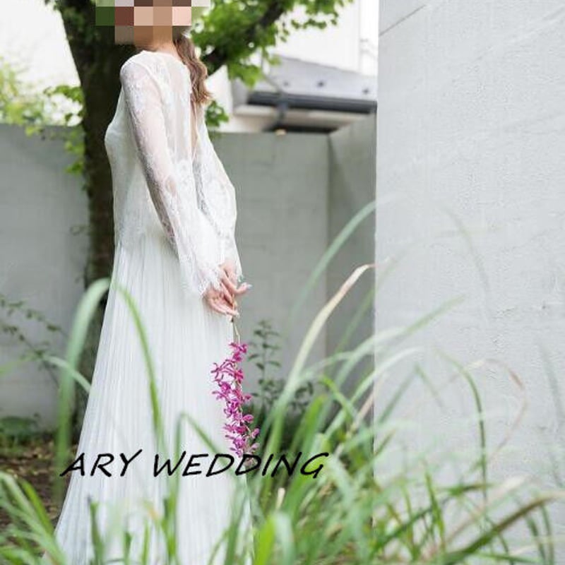 上品！ フランス風 前撮り キャミソール 背中見せ ウエディングドレス  