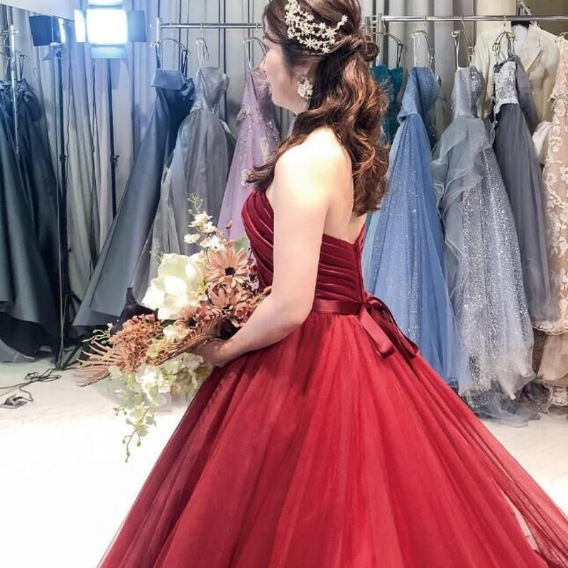 Dress 花嫁 カラー ドレス ボルドー オーダードレス ウエディング 