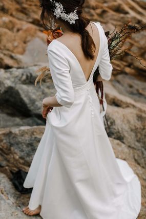 ウエディングドレス 二次会 白 結婚式 前撮り フィッシュテール ウエディングドレス 二次会 白 結婚式 前撮り フィッシュテール