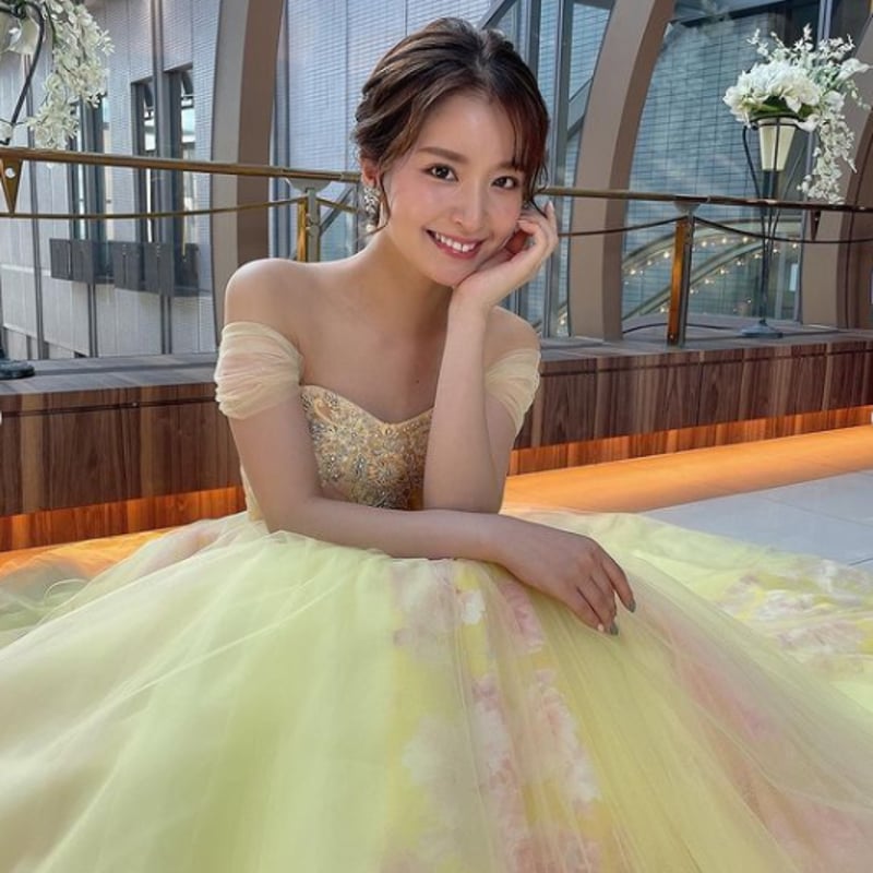 華やか カラードレス ソフトチュール 【お買得パニエ無料】 プリンセス  