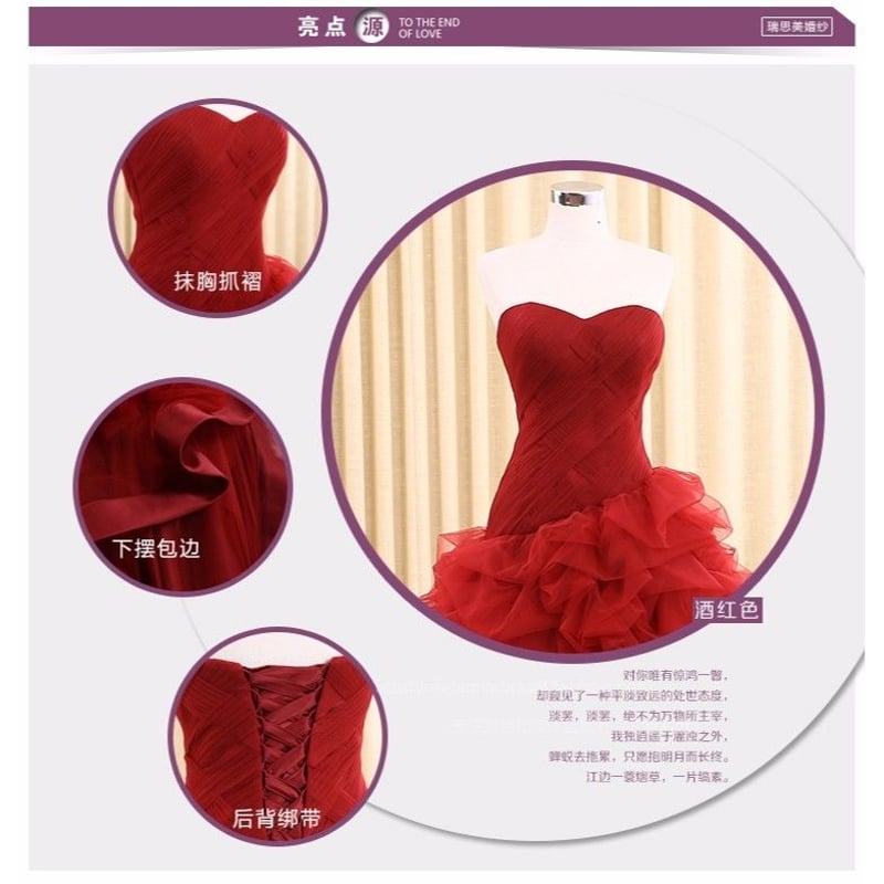 新品赤ドレス ロング ノースリーブ セクシー プリンセス風