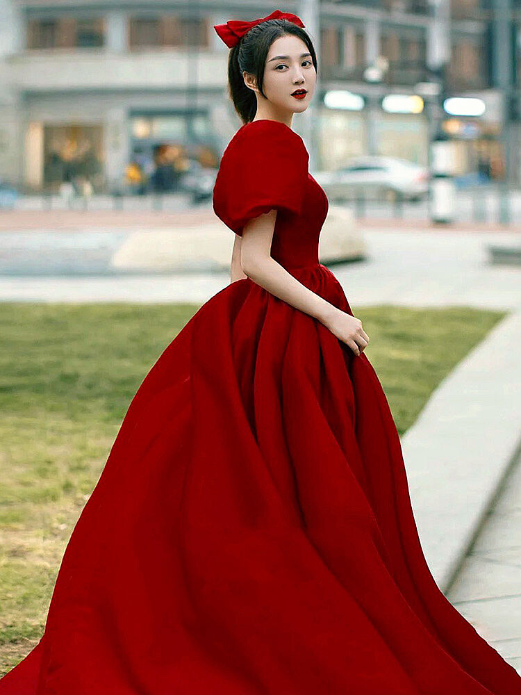 美ライン韓国ドレス＊スクエアネック✖️パフスリーブワッフルドレスpkS 美ライン韓国ドレス＊スクエアネック✖️パフスリーブワッフル