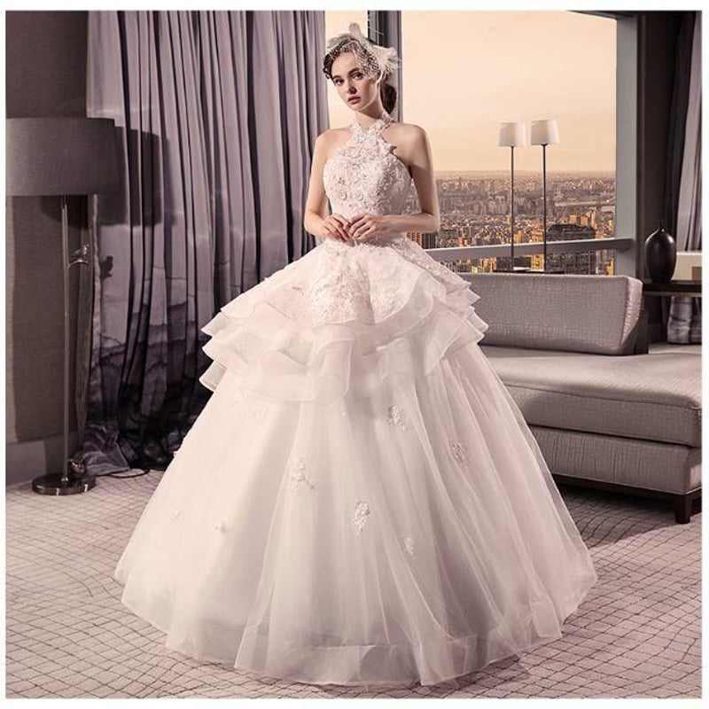 ピンク×ホワイト/白 花嫁/ウェディングドレス/ブライズメイド