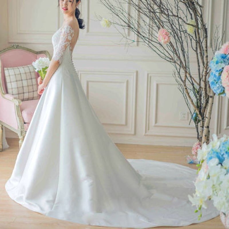 ウエディングドレス＊オフショルダー＊レース＊クラシカル ドレス  