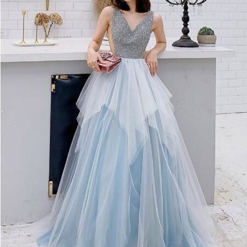 ノーブランド ゴールド&グレーカラー 総スパンコールデザイン カラー  