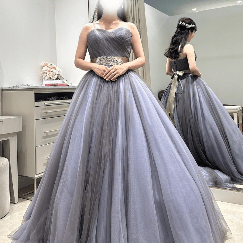 カラードレス 若紫 ベルト ハンドメイド サッシュベルト