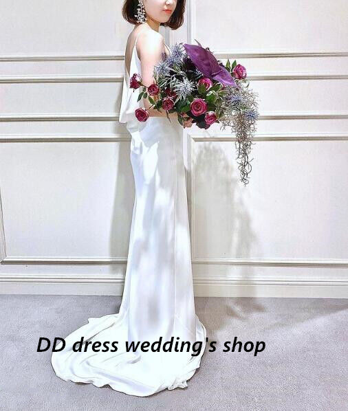 上品！パーティードレス オフホワイト 背中見せ スレンダーライン  