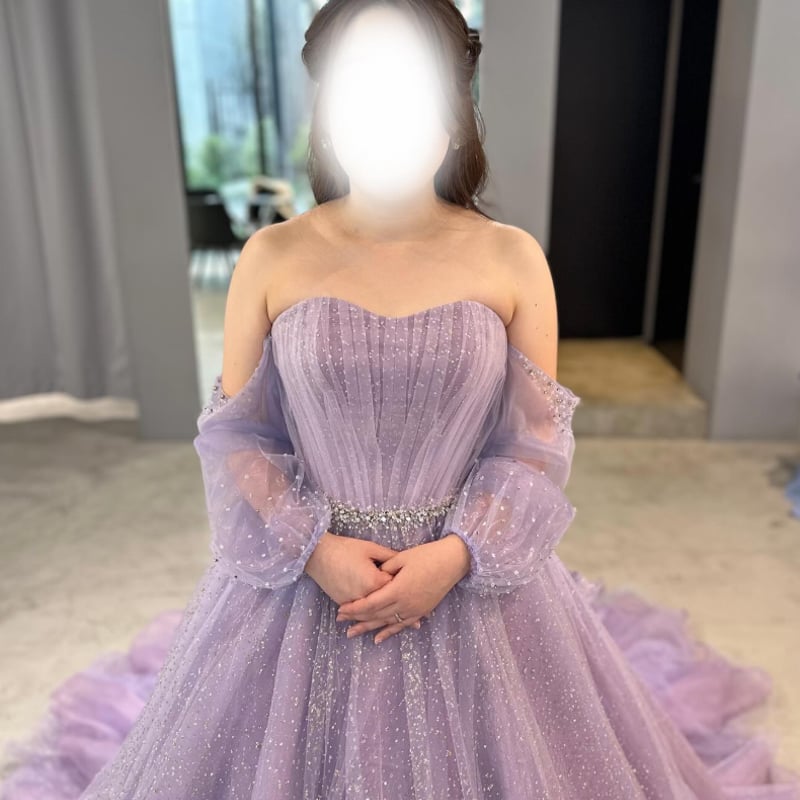 シルバー フリル袖 グリッタードレス KIYOKOHATA DRESS 袖付きグリッタードレスのご紹介