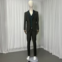 高品質！深緑 オーダーメイドジャケット、ベスト、パンツの3点セットタキシード