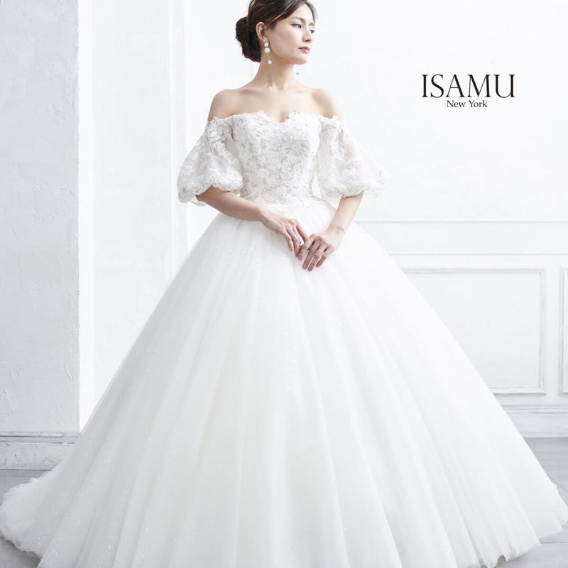 ウエディングドレスパフスリーブ