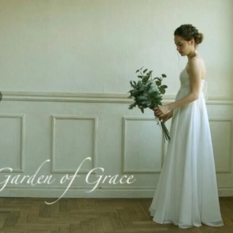 ウエディングドレス 刺繍 エンパイアドレス 挙式 二次会 前撮り用に  