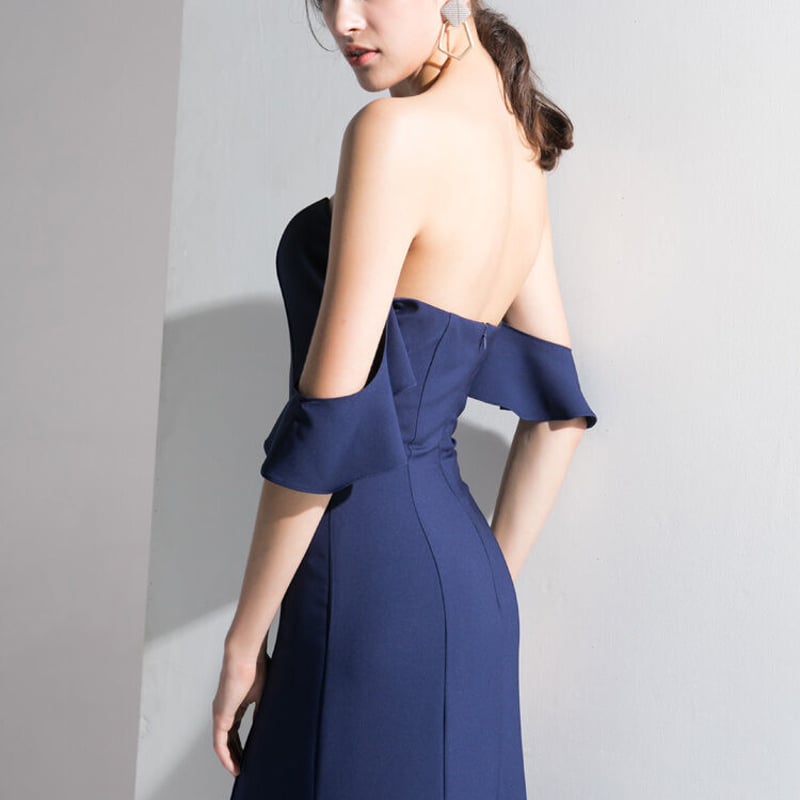 ⭐️美品⭐️ネイビー オフショルダー Sサイズ ドレス Select Shop
