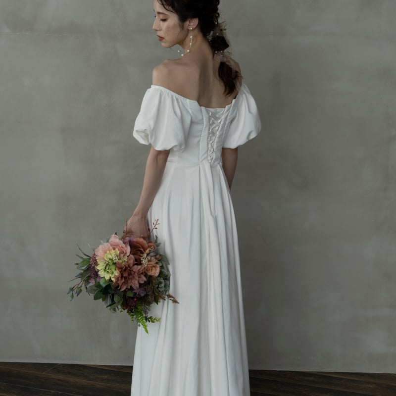 パーティードレス パーティードレス 編み上げ ロング マット生地  