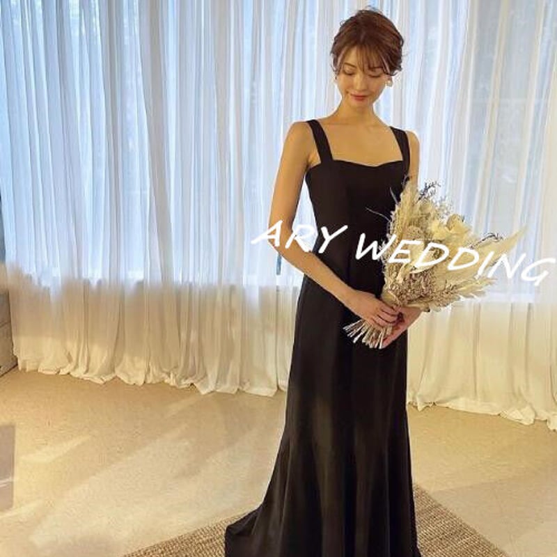 フランス風 黒 キャミソール パーティードレス 合コン/デート/謝恩会  