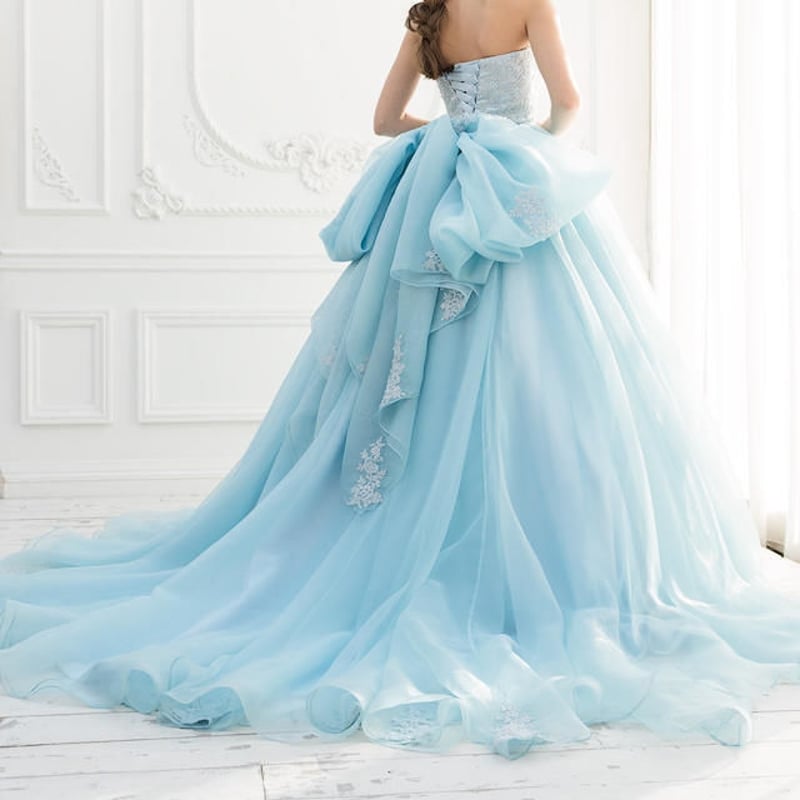 2way サテン ベアトップ バックトレーンドレス（W278） 【公式通販】