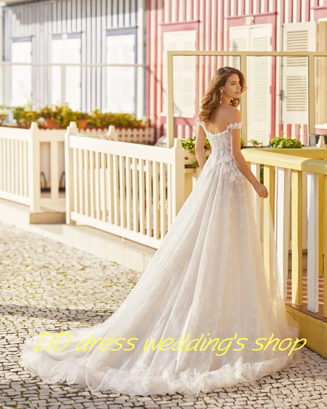 高品質！オフショル ウエディングドレス オフショルダー 上質