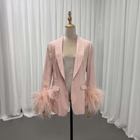 コート  ピンク    フェザー  ロングスリーブ   抜群におしゃれ度が際立つ  音楽会/発表会など