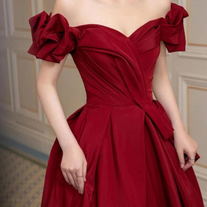 ニナオースティン　赤白ストライプ　ロングドレス　背中空きドレス
