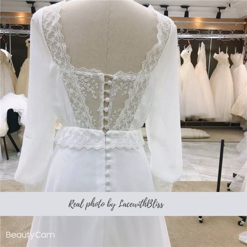 前撮り 拳式 リーフ刺繍 長袖 Vネック パーティードレス エレガント  