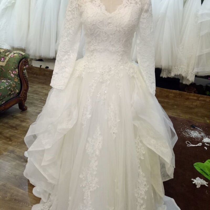 ウエディングドレス ホワイト 長袖 トップスのみ ボレロ 結婚式/披露宴