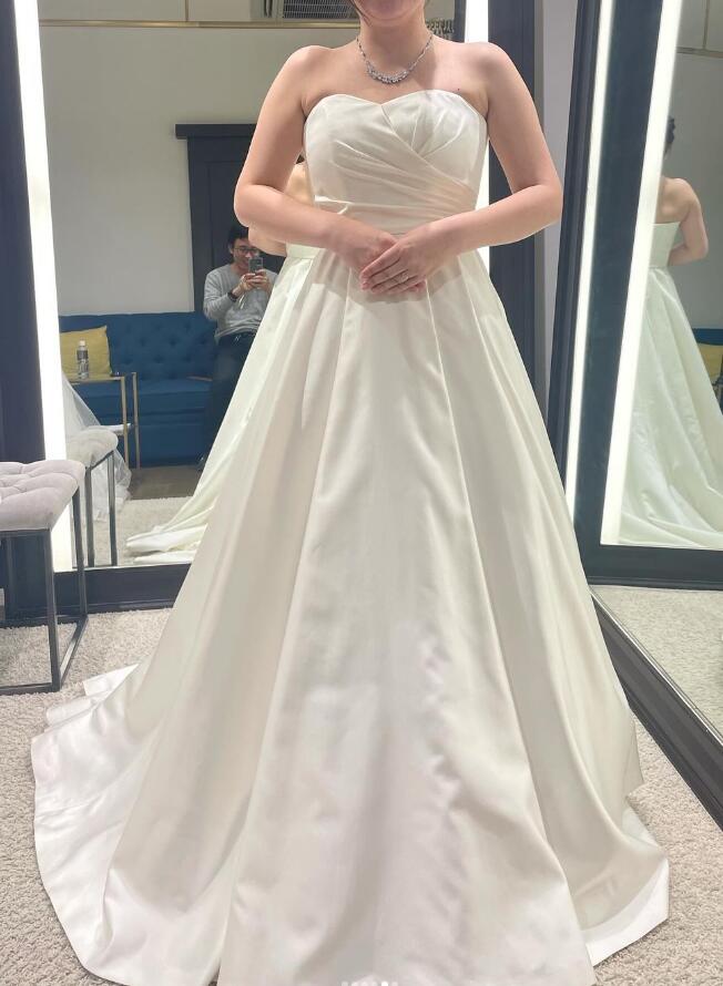 ウエディングドレス オーバースカート ベアトップ 披露宴/結婚式 ウエディングドレス オーバースカート ベアトップ 披露宴/結婚式