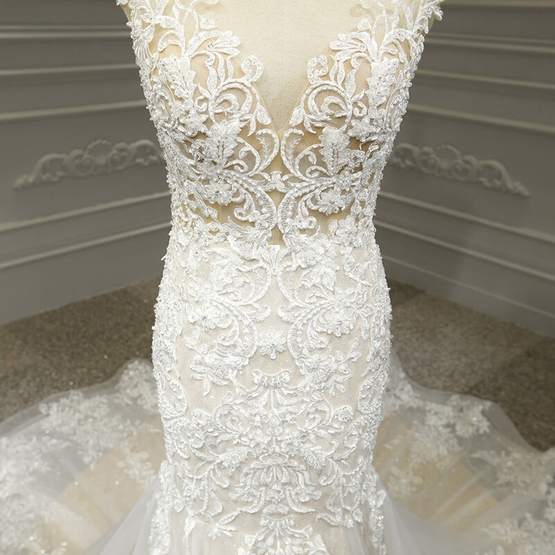 高品質！ウエディングドレス ホワイト マーメイドライン 憧れの