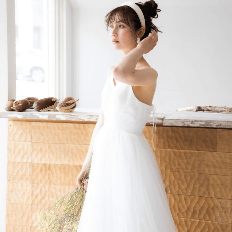 エレガント 2ways パーティードレス 見出せる オフホワイト 優雅な  