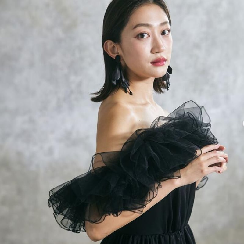 パーティードレス オフショルダー ブラック クラシカル ブライダル  