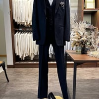高品質！ ネイビー   ジャケット、ベスト、パンツの3点セット  色直し   オーダーメイド   スーツ