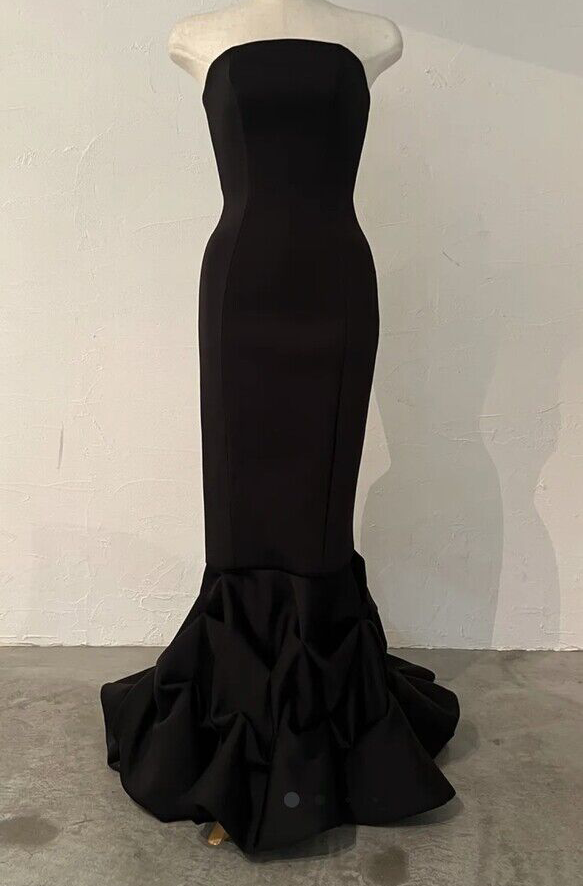 ♡さん専用　ブラックマーメイドドレス フランス風 カラードレス ブラック 高級イタリアサテン